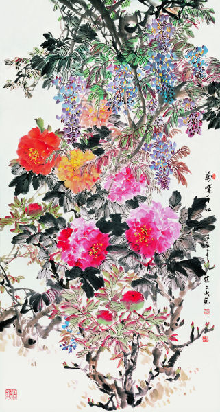 万紫千红  96cm×182cm  2012年