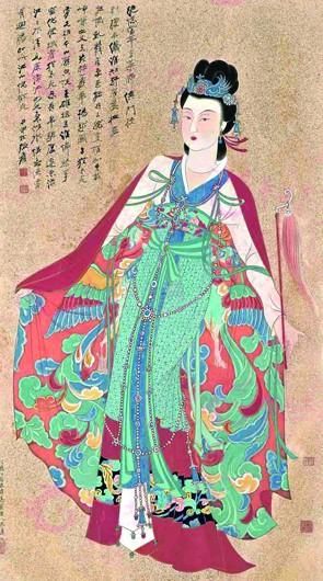 张大千《红拂女》再现盛唐精丽画风