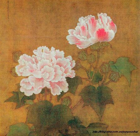 李迪《红白芙蓉图》