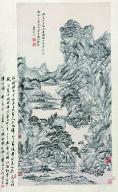 王原祁 1696年作 仿山樵真迹 立轴(2011保利2875万元成交，徐邦达旧藏)