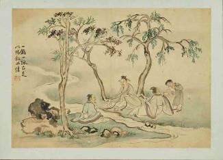 华?(1682-1756)《人物山水十四开册》 设色绢本 册页 26 x 37公分 