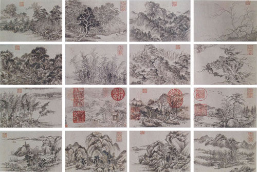 4. 董邦达《袖珍山水》册页（2册20开选20） 8.8×12.6厘米×20  估价800万~1500万元   中国嘉德2011年5月21日拍卖成交价1035万元