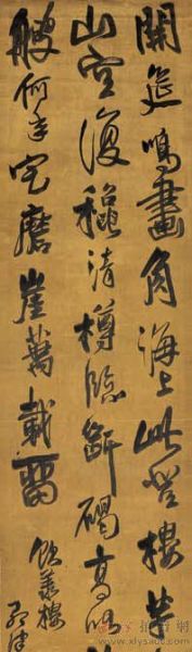 王 铎（1592～1652） 行书 五言诗