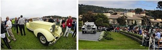 2011年加州圆石滩汽车巡展”(Concour de Elegance at Pebble Beach， CA)活动现场照片。