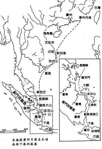 唐代由中国到印度的海上航线。