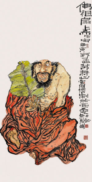 范朋杰 佛祖扇上亦生虫 138cm×68cm