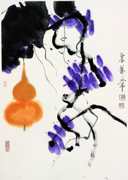 朱万章《一葫一世界》，纸本设色，69×47cm