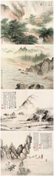  Lot184『近现代及当代书画专场』 齐白石、朱梅?、易克臬等 风雨楼图册 纸本册页 一函二册 1942年作 尺寸不一 备注： 1.胡鄂公、胡曲园、陈高佣、钱纳水、吴震修、陶菊隐、王松涛、程仲权题跋。胡鄂公(1884-1951)，字新三，号南湖。湖北江陵人。1910年组建共和会，任干事长。1921年4月加入共和党，在天津创办《大中华日报》，反对袁世凯。抗日战争后，在上海任《时事新报》发行人兼总经理。伊藤武雄（1895-）1920年来华，在大连满铁调查科服务，1926年，由铃江言一介绍到广州采访第二次香港大罢工，曾与包括刘少奇在内的中国革命领导人有过直接的交往与联系。伊藤武雄、冈崎嘉平太、松本重治合著《我们生活中的中国》。伊藤武雄二三十年代活动于北京地区，因订画与齐白石渐次熟络。 2.易克臬题册首。易克臬（1883-1967），字敦白，号师心，湖南长沙人。清北京译学馆毕业，钦赐举人。民国时曾任湖南教育厅长、北京教育部教育司长。解放后任上海文史馆馆员。能篆刻，著有《师心室印谱》。