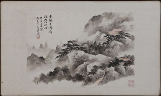 吴湖帆 夕阳千佛领33×47.5cm 设色纸本 镜心