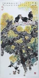 祝焘作品《春风带香》138×69cm