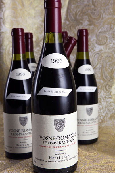 最高成交拍品 Vosne Romanée Cros Parantoux