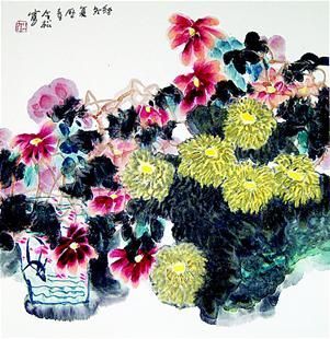 湖北画坛三老之一冯今松作品《经冬复历春》中国画