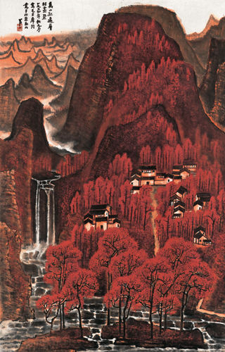 李可染  万山红遍