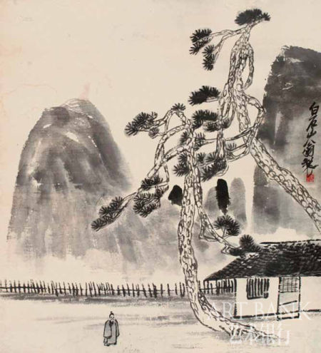 齐白石 《借山图 镜心》 60×55cm 年代不详