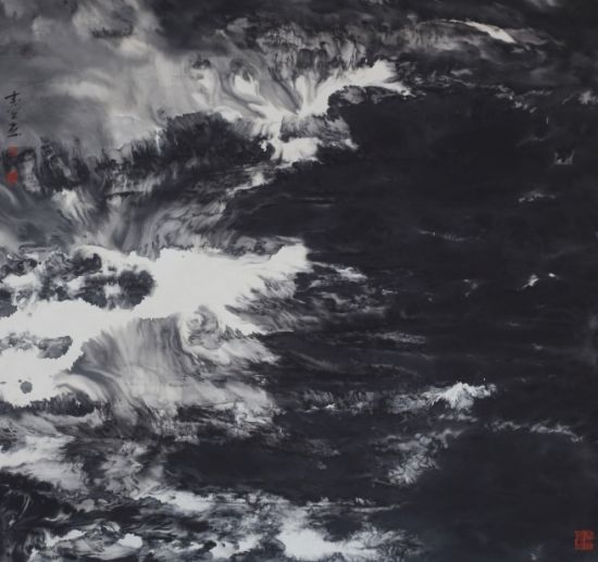 尚春 《潮歌》97cm×97cm