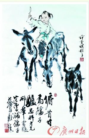 黄胄、范增和赵忠祥合作的这幅画，至今是赵忠祥最宝贝的藏品。