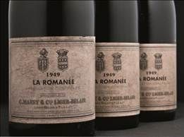 拍品编号1  La Romanée?1949年  Côte de Nuits产区Liger-Belair ，  由 C. Marey & Cte 于法国装瓶  11瓶普通装   估价： 港币85，000-120，000