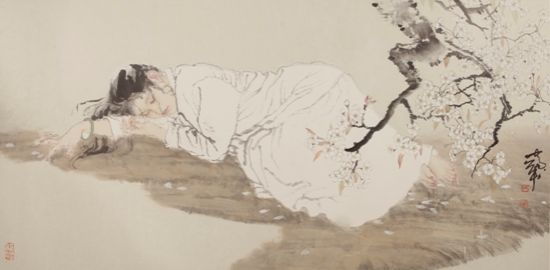 　何家英 《春梦》设色纸本 镜心 69×138cm